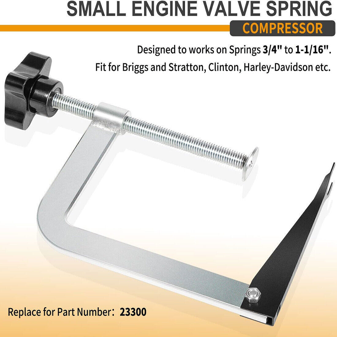 2Pcs 23300 Small Engine Valve Spring Compressor Kit Fits Springs 3/4″ to 1-1/16″