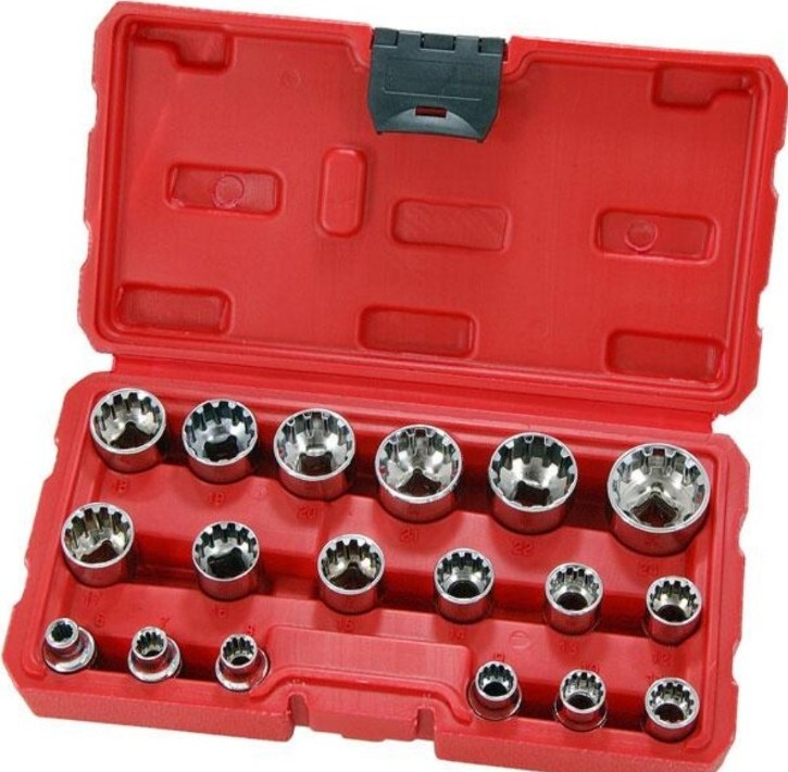 Neilsen Metric Multi Drive Sockets 6mm – 24mm Socket Set In Bmc 18pc 3/8″