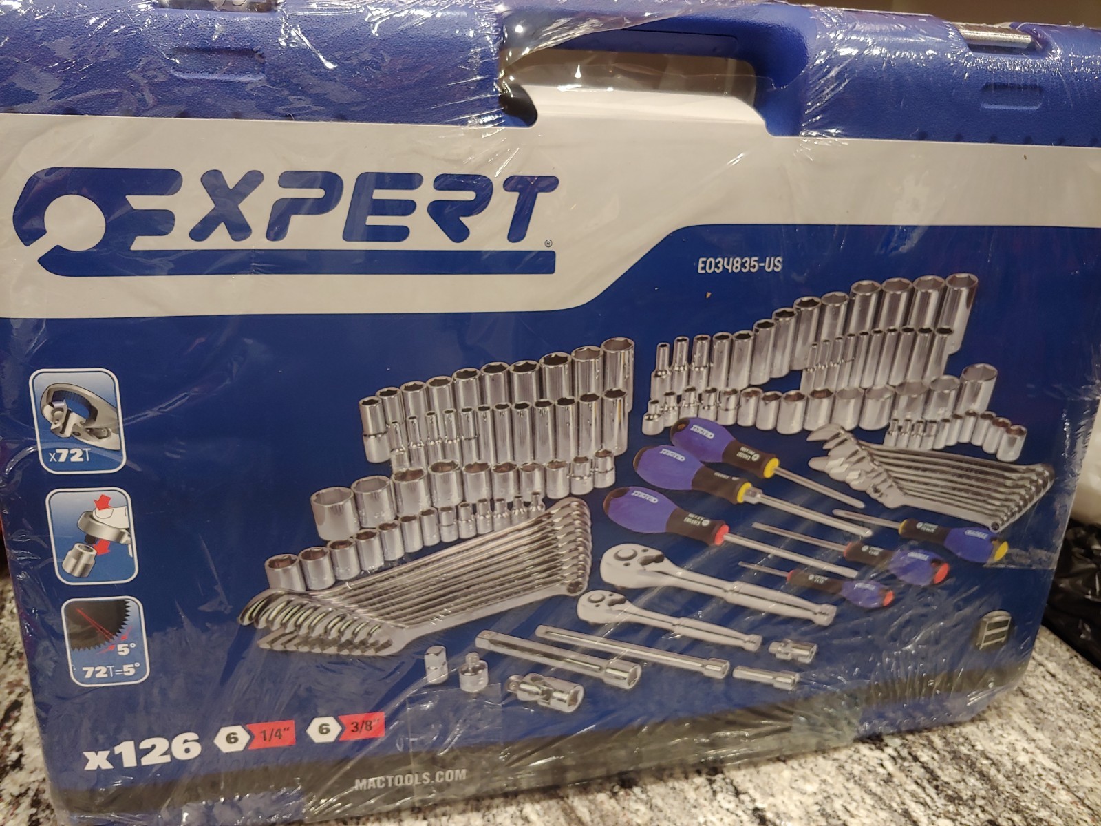 Mac Tools Expert 126pc 1/4″ & 3/8″ Master Socket Set – 6pt & 12pt – SEALED