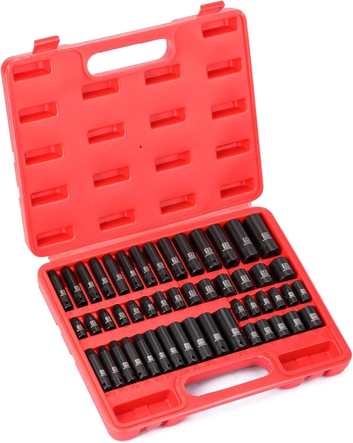 Versatile 1/4″ Impact Socket Set – 50 Pieces in Chrome Vanadium Steel