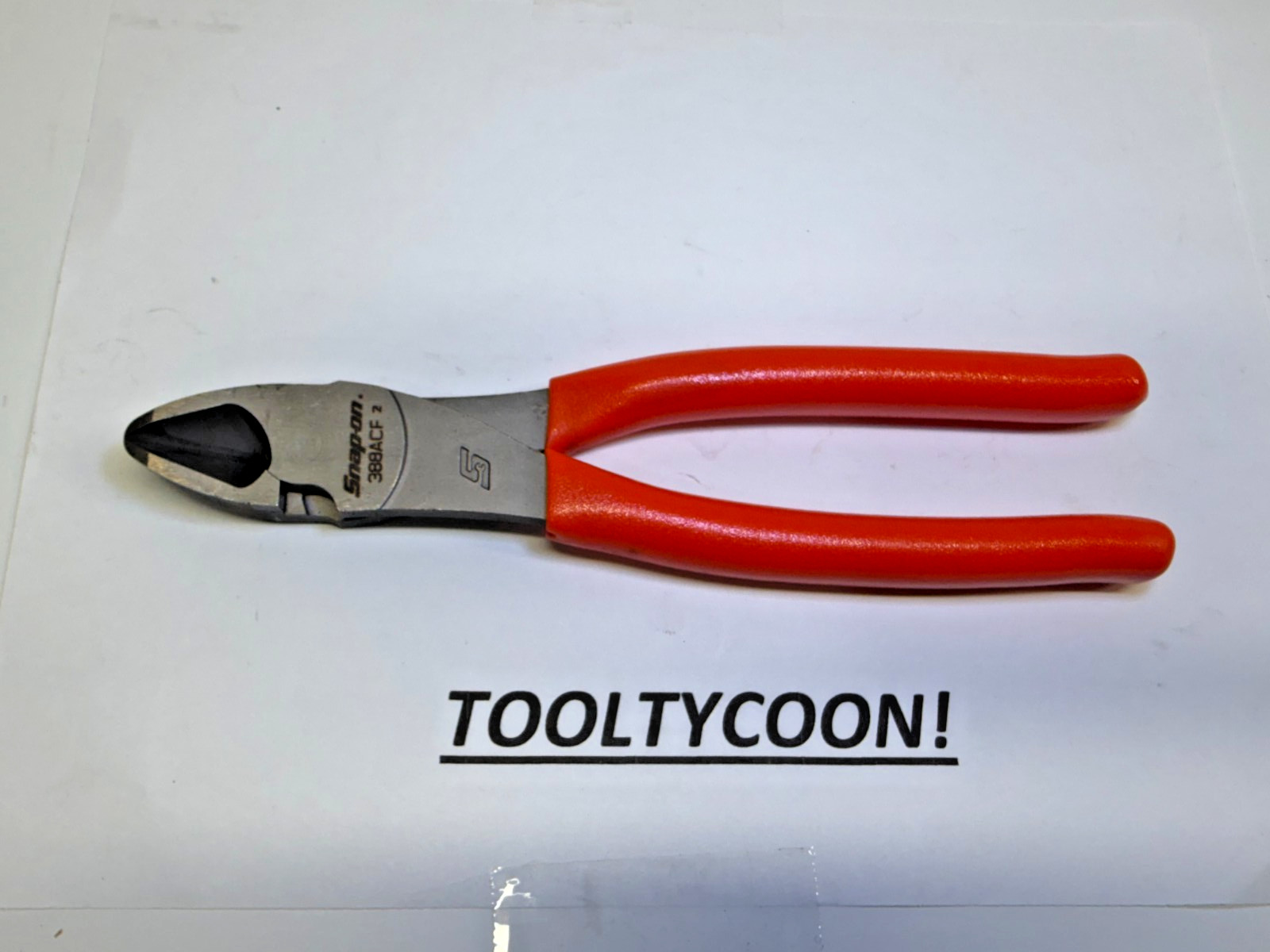 Snap-on Tools USA NEW ORANGE Grip 8″ High Leverage Diagonal Cutter Plier 388ACFO