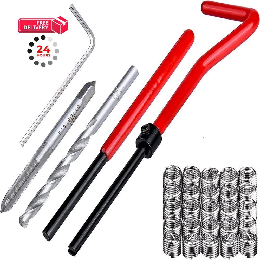 Zohino 30Pcs Thread Repair Kit M5X0.8mm Insert Metric Stripped Thread…