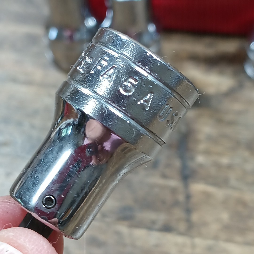 Snap-On Hex Bit Sockets 3/8 Drive FA4A FA4.5A FA5A FA6A FA7A FA8A FA10 Metal Cas