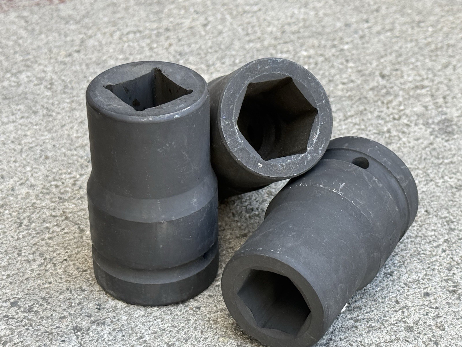 3pcs 1″ DR. 6 Point 24mm 27mm & 4 Pts 21mm 13/16” Budd Wheel Impact Socket Set