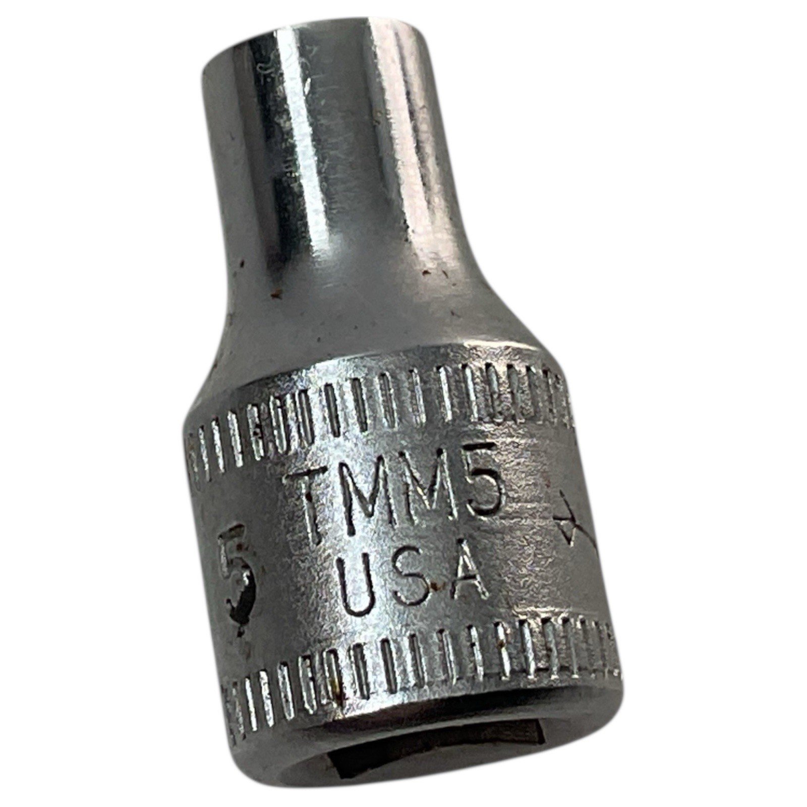 Snap-On Shallow Metric Socket TMM5 1/4″ Drive 5mm 6 Point Chrome As Pictured USA