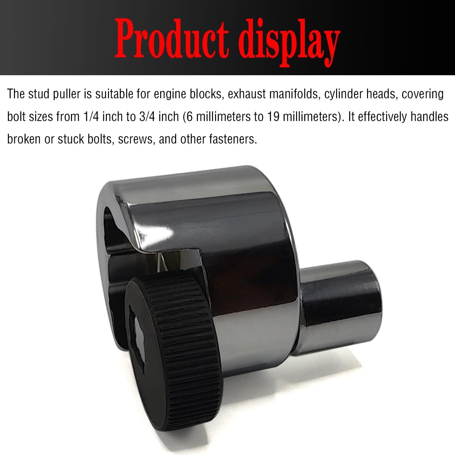 Stud Extractor Tool 1/4″-3/4″ 6-19mm Broken Bolt Remover Knurled Roller
