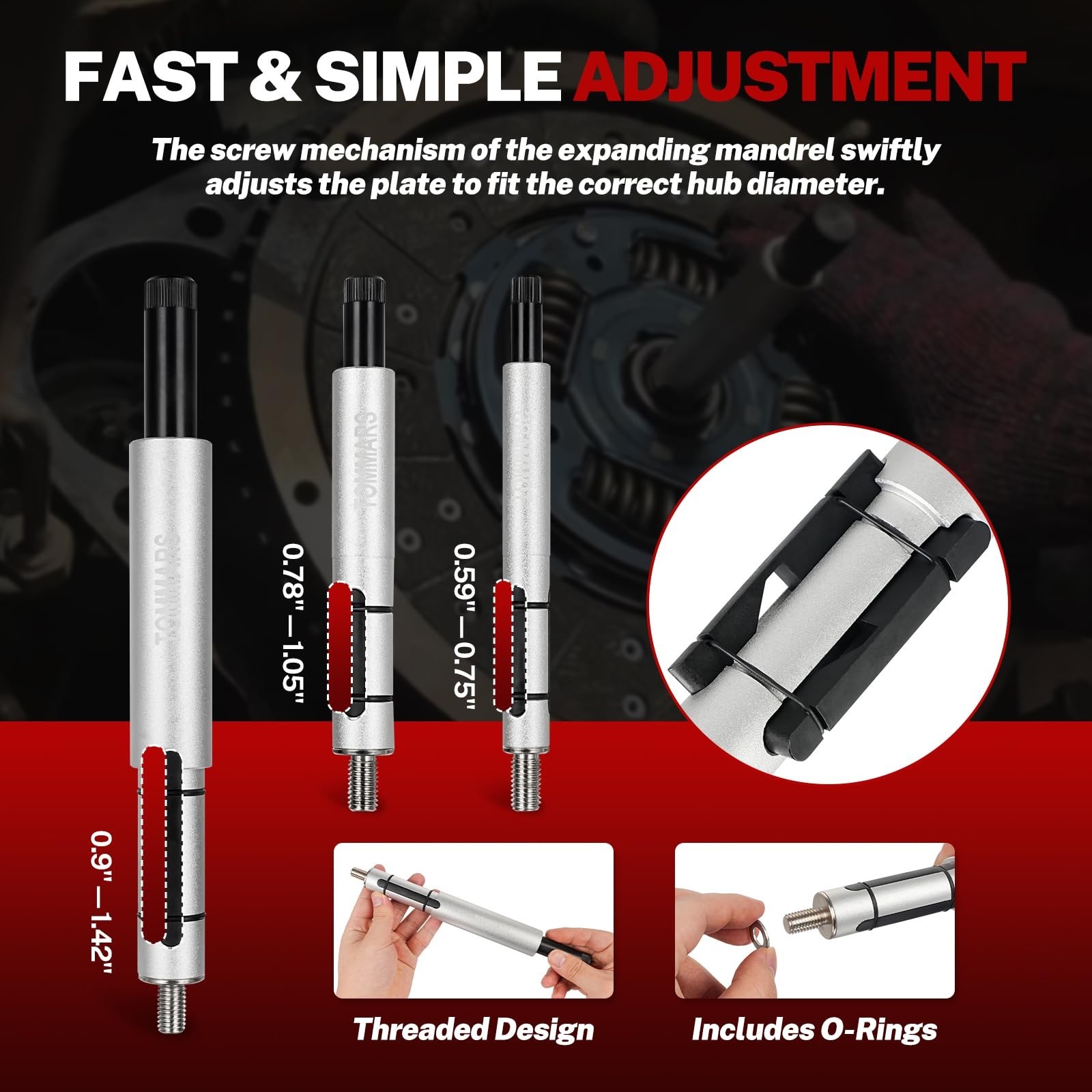 Universal Clutch Alignment Tool Kit – 11-Piece Set for Precision Flywheel & Plat