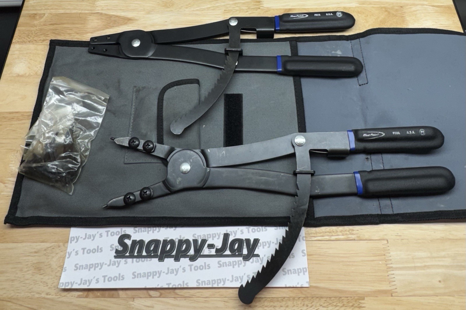 Blue-Point Snap-on Tools USA USED 2pc Retaining Ring Pliers Set w/ Storage PR215