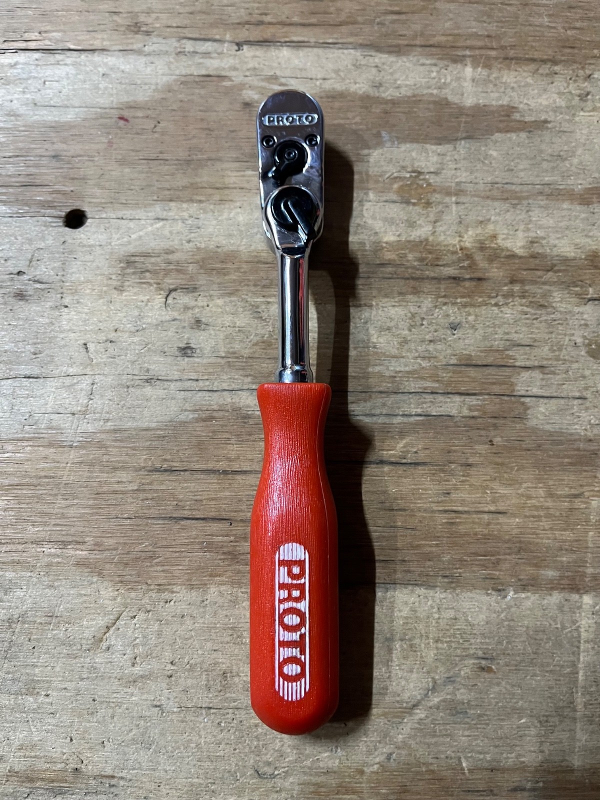 Proto 1/4 Drive 4757L Indexable Ratchet Red Handle