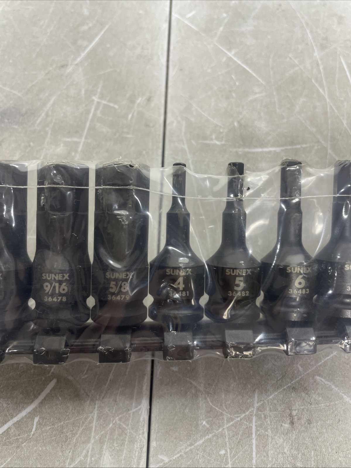 sunex 3/8” drive hex set 16 pcs 1/4”-5/8” and 4mm-14mm