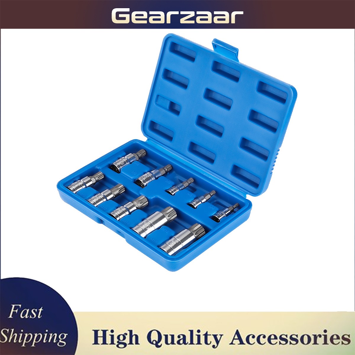 Triple Square 1/2″ 1/4″ 3/8″ Drive Triple Square Socket Spline Bit Set