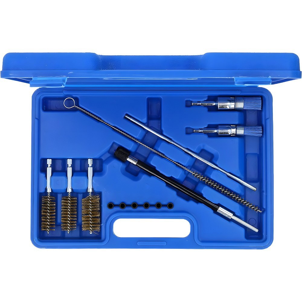 14Pcs/Set Diesel Injector Seat Cleaning Brush Tool Engine Injectors Cleaner Kit
