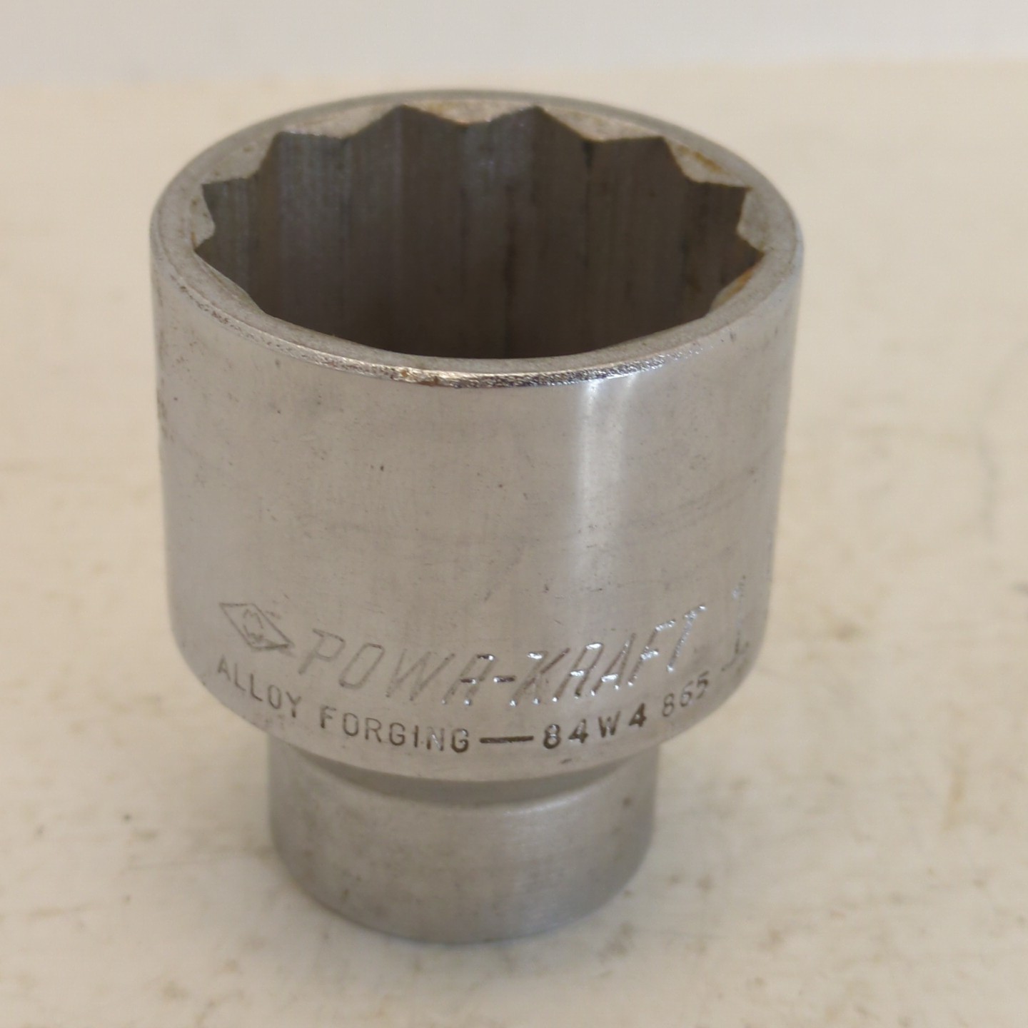 Vintage Powr-Kraft 1 1/4” 12 Pt. 1/2” Drive Socket #84W4865 – VGC
