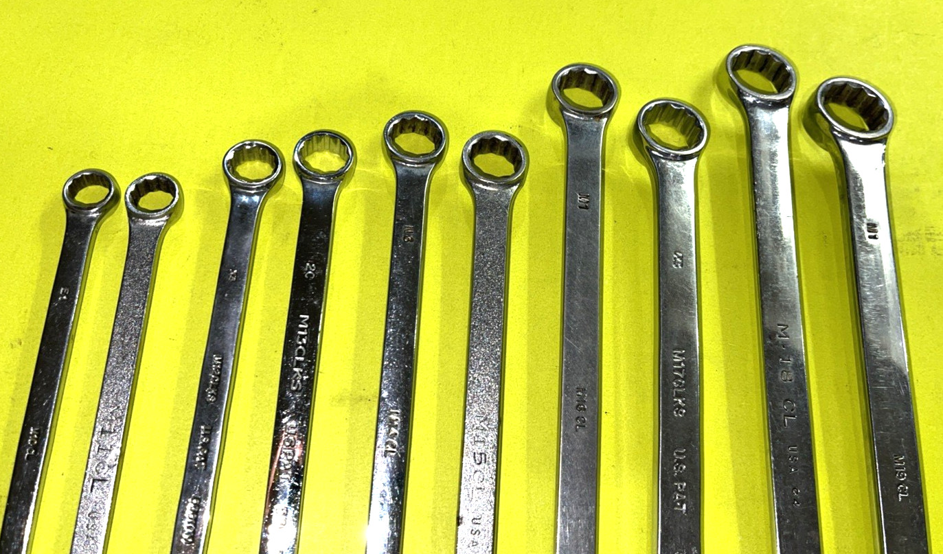 MAC TOOLS 10 PIECE METRIC COMBINATION WRENCH SET 12-POINT