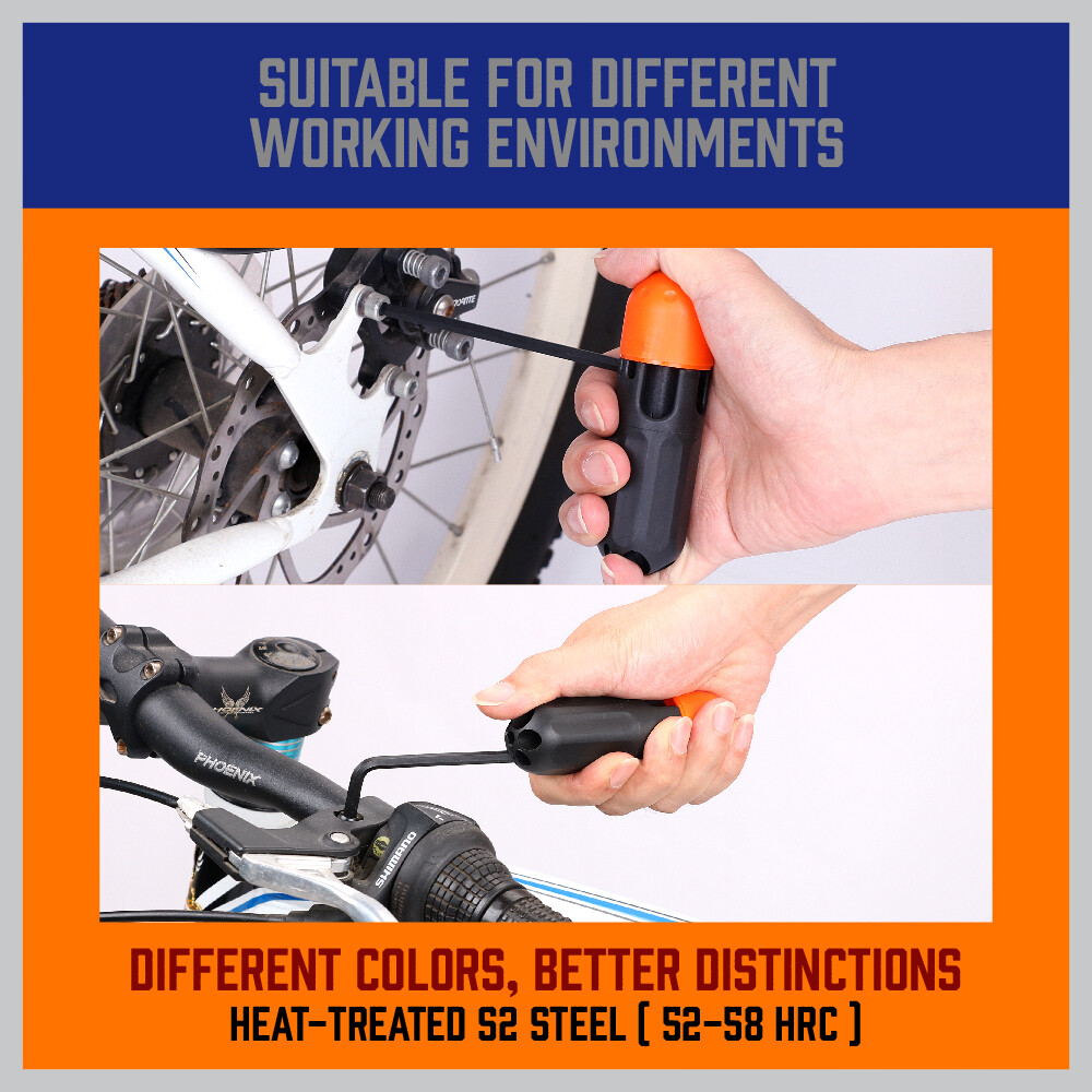 27 pc Allen Wrench Hex Key Set Tool Alan Hex Metric SAE Ball End Short Long Arm