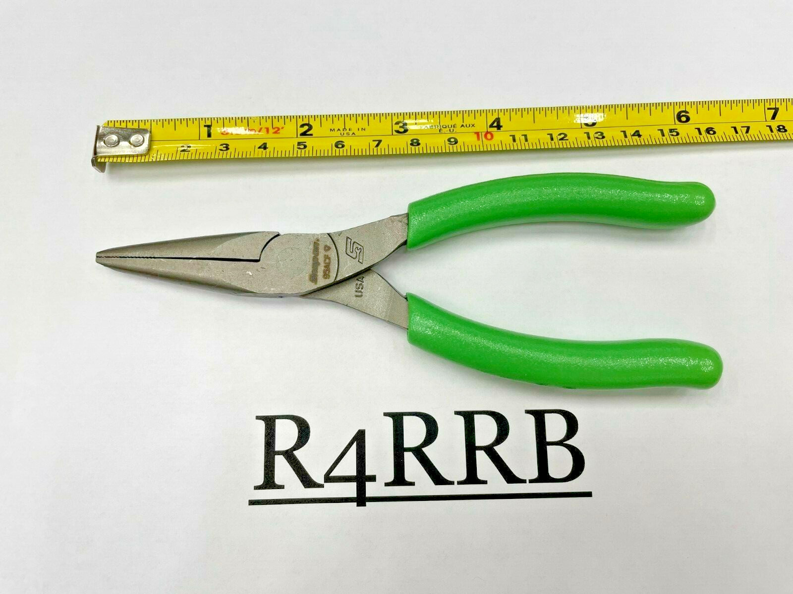 Snap-On Tools USA NEW GREEN Soft Grip 6″ Small Size Needle Nose Pliers 95ACFG