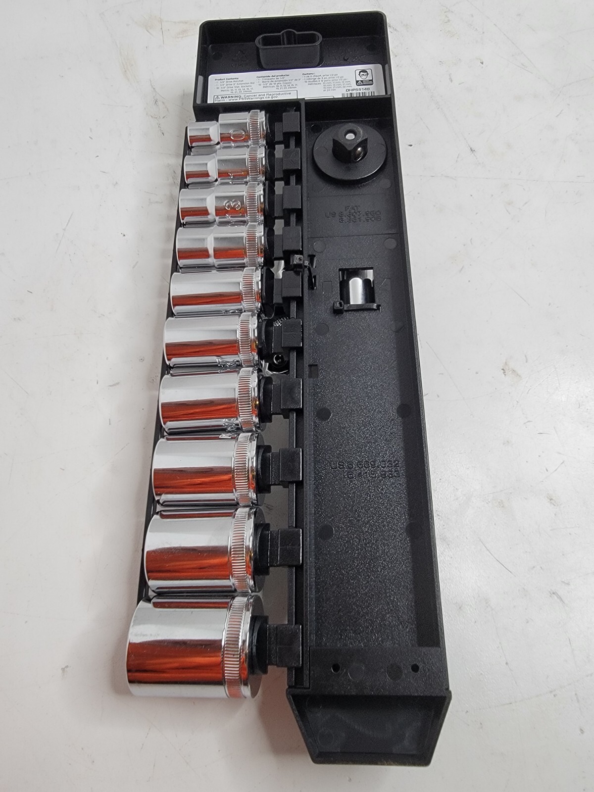 DieHard 1/2 Drive Socket Set Ratchet Extension Metric 12-Point Chrome DHP55146