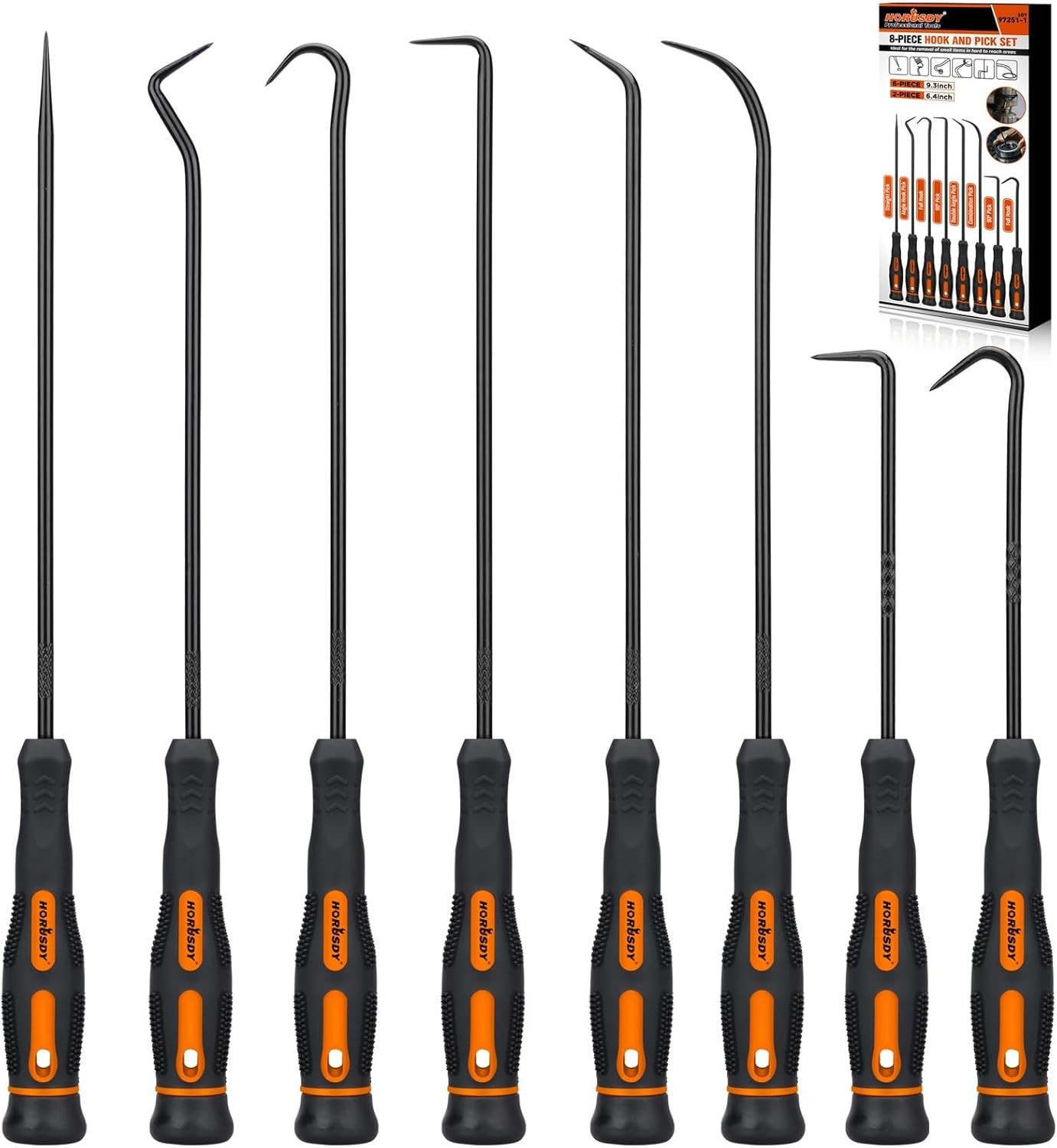 Professional 8-Piece Hook and Pick Set – Rust-Resistant Solutions for Car Repair