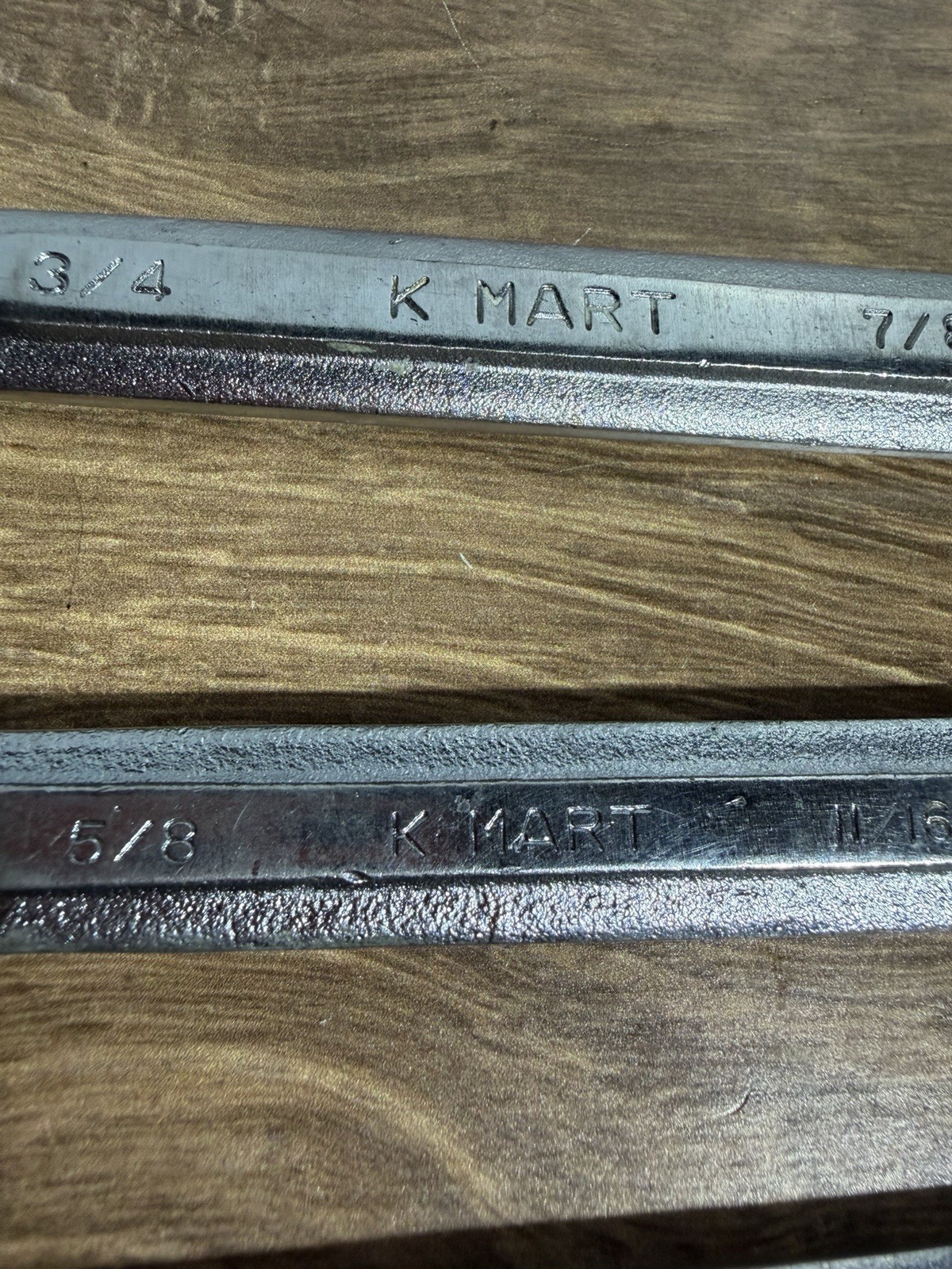 KMart Open End Dual Wrenches Set Of 6 Chrome Vanadium Collectible 1/4” – 7/8”