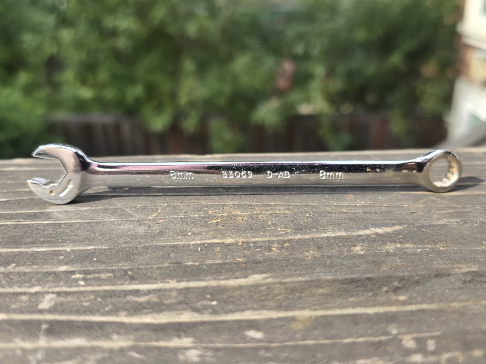 Craftsman 33059 D-AB 8MM Metric Chrome Ratcheting Combination Wrench USA
