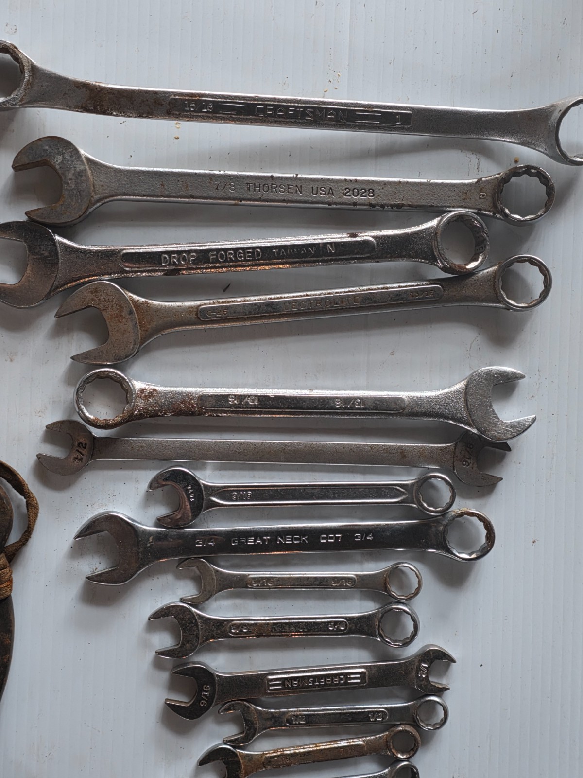 lot of 30 assorted wrenches 12- 22 mm metric 3/8 – 1 SAE