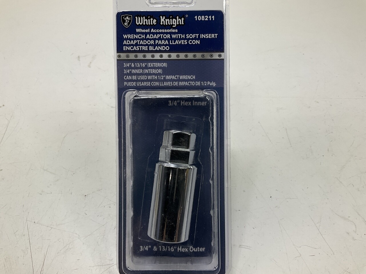 White Knight 108211 Lug Nut Wrench Socket With Soft Insert, 3/4″ & 13/16″ Size