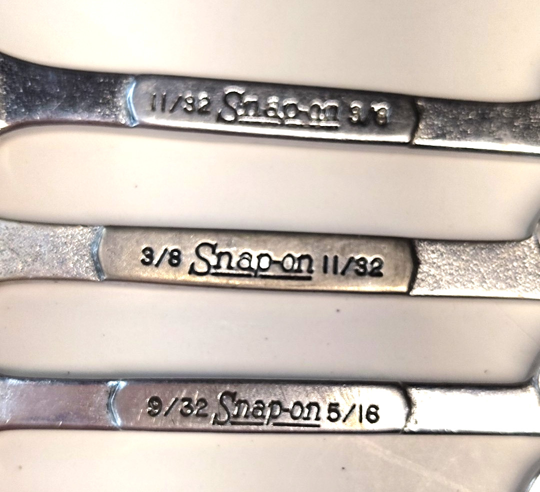 7pc Snap-On Tools Angled Wrench, Ignition, Distributor SET 13/64-3/8