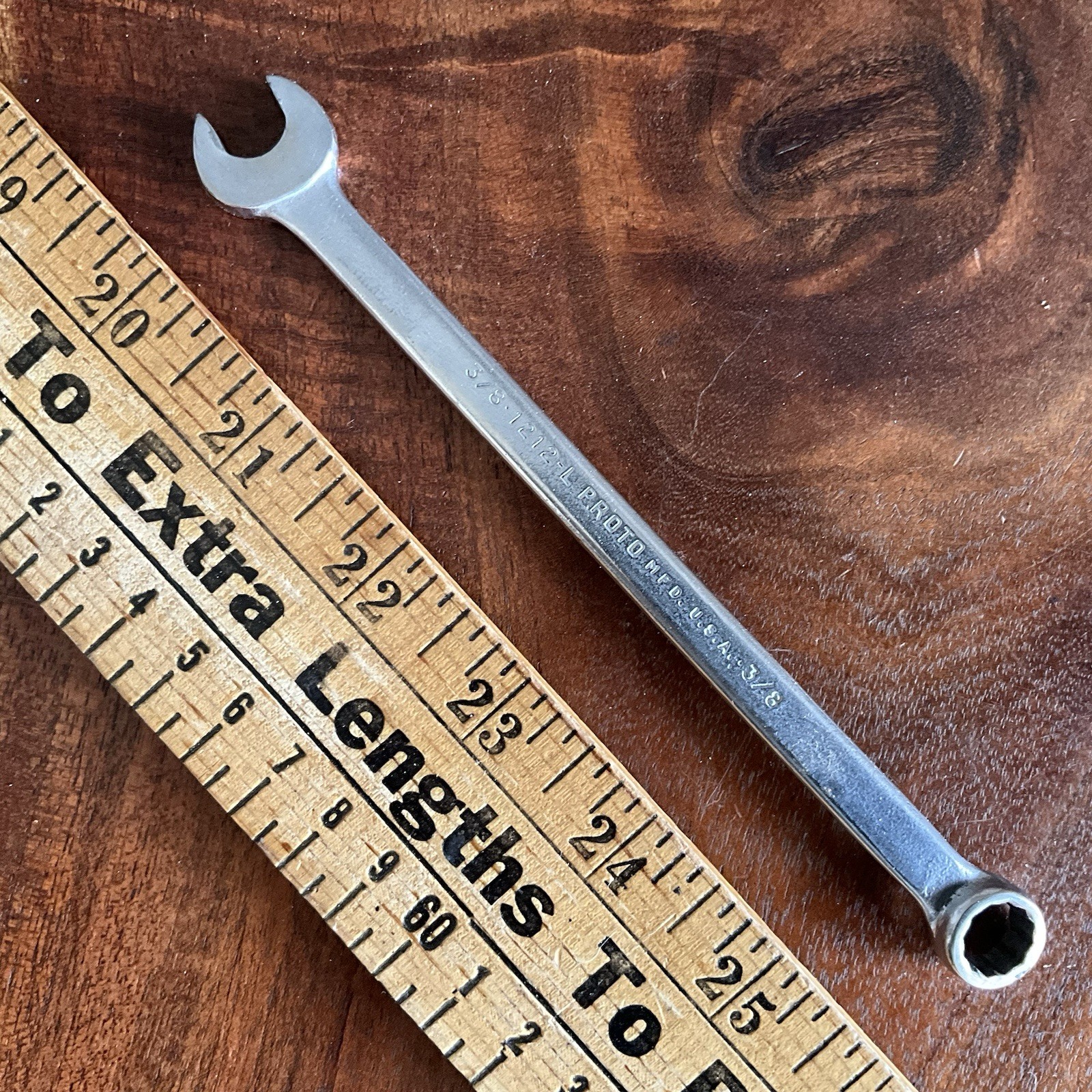Proto 1212L 3/8” 12-Point Long Combination Wrench MFD USA Vintage