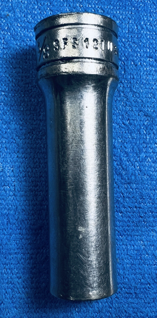 Vintage Snap-on SFS121 3/8 Deep Well Socket 3/8” Drive Made In USA PAT 3273430
