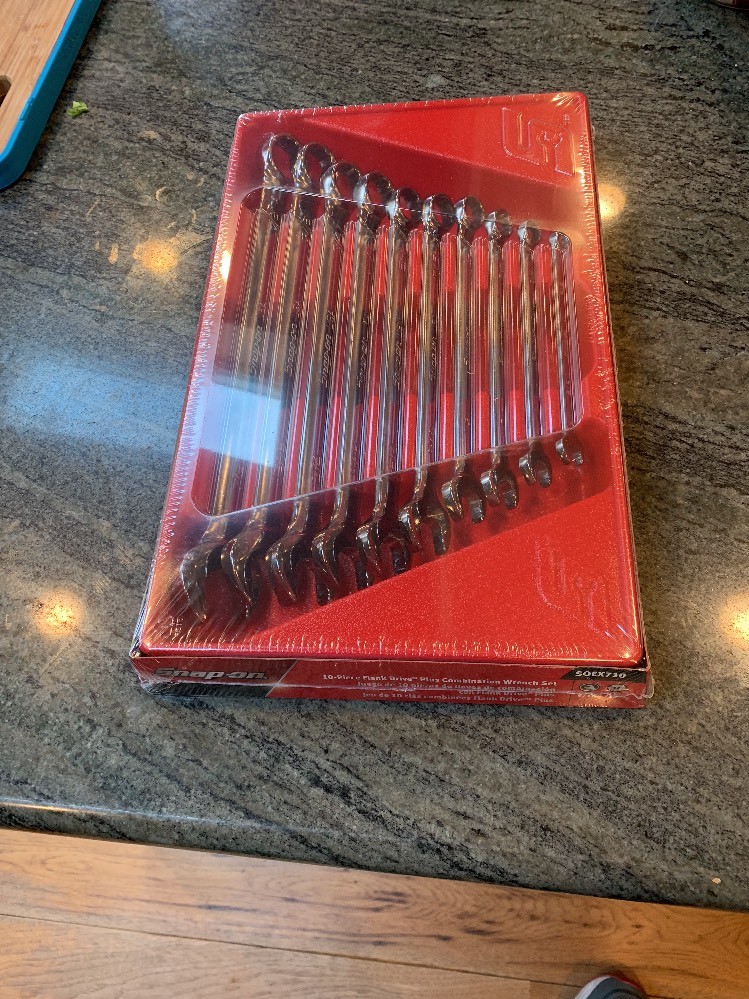 snap on soex710 10 pc 12 point sae flank drive plus combination wrench set