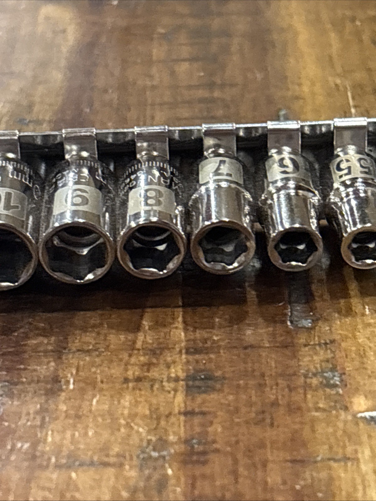 Craftsman 1/4” Laser Shallow Socket Set 4mm – 14mm 1/4” Drive 6pt 12pc USA NOS