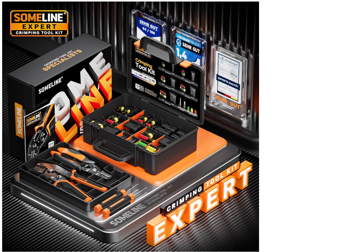 Professional Crimping Tool Kit, Waterproof Automotive Electrical Connectors Set