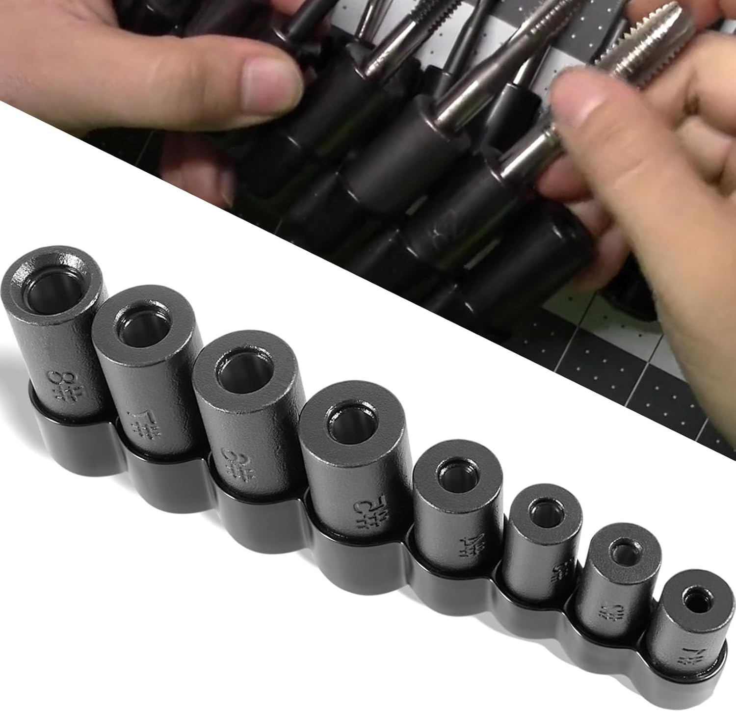 70500 Tap Socket Set w/ 1/4″ & 3/8″ Drive for 1/2″ & 1/8″ NPT Taps & Metric Taps