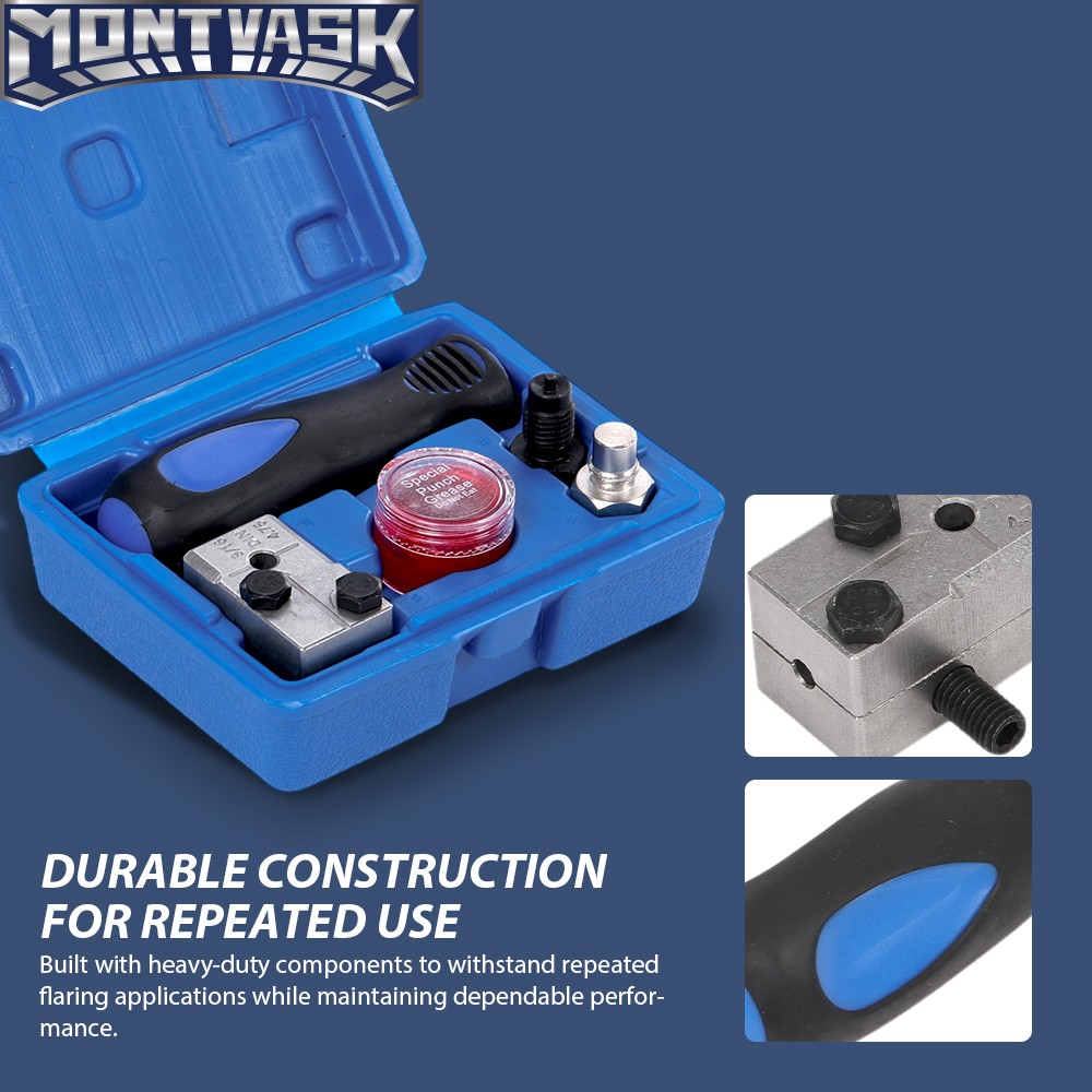 Universal 3/16» Double Flare Handheld Car Brake Line Flaring Tool Kit