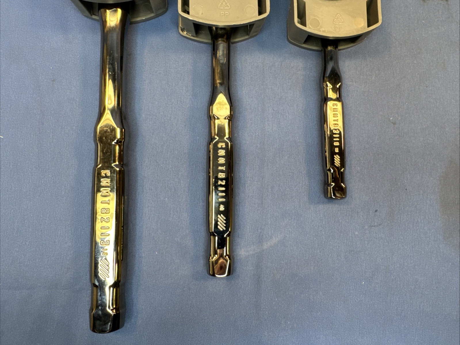 New Craftsman 3pc 180 Tooth Overdrive Ratchet Set 1/2″ 3/8″ 1/4″ Drive Gun Metal