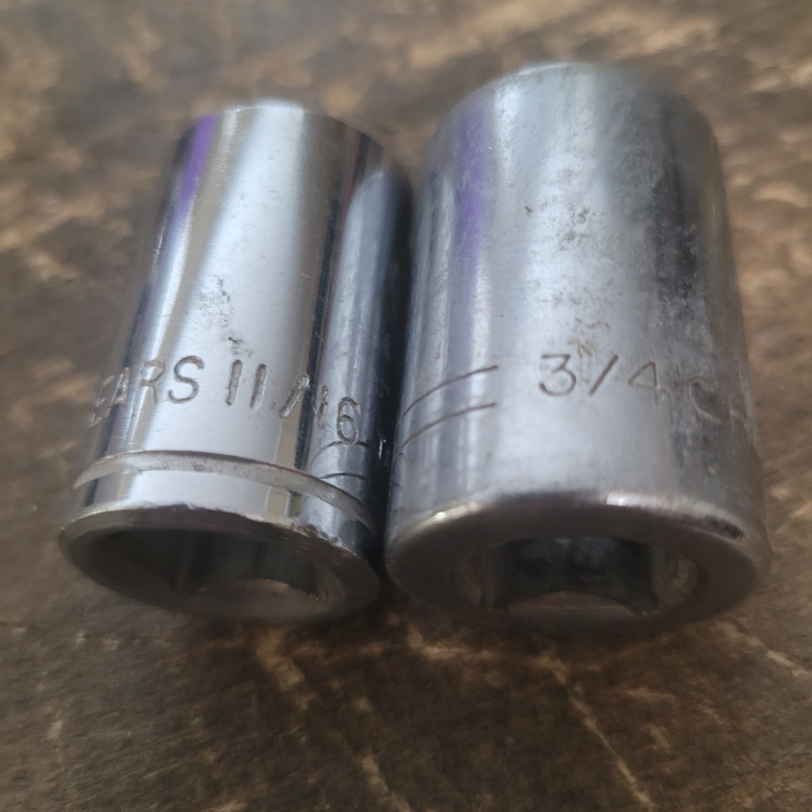 Vtg Craftsman 9pc 1/2″ Drive SAE 12 PT Shallow Sockets & Swivel Extension V VV