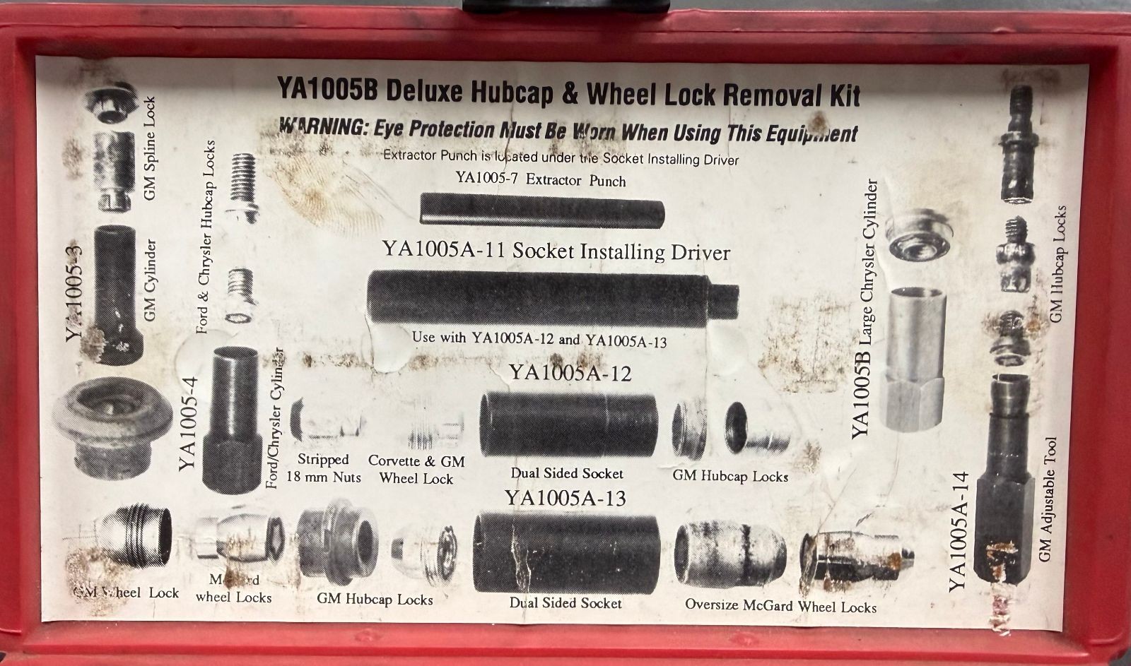 Blue-Point YA1005B Deluxe Hubcap & Wheel Lock Removal Kit – Set w/ Case