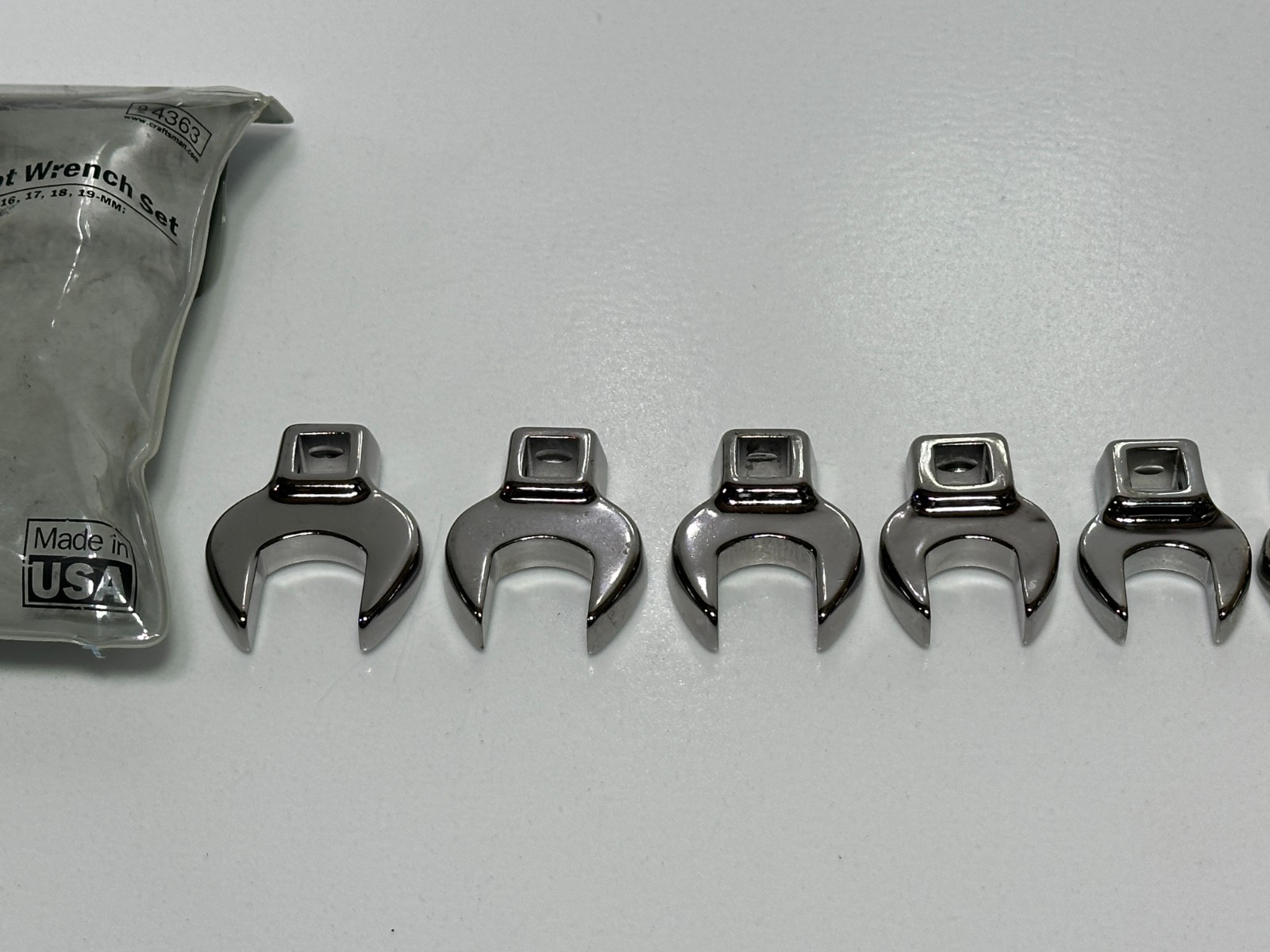 🇺🇸 Craftsman USA 4363 Metric 10mm-19mm Open-end Crowfoot Wrench Set 3/8″ Drive