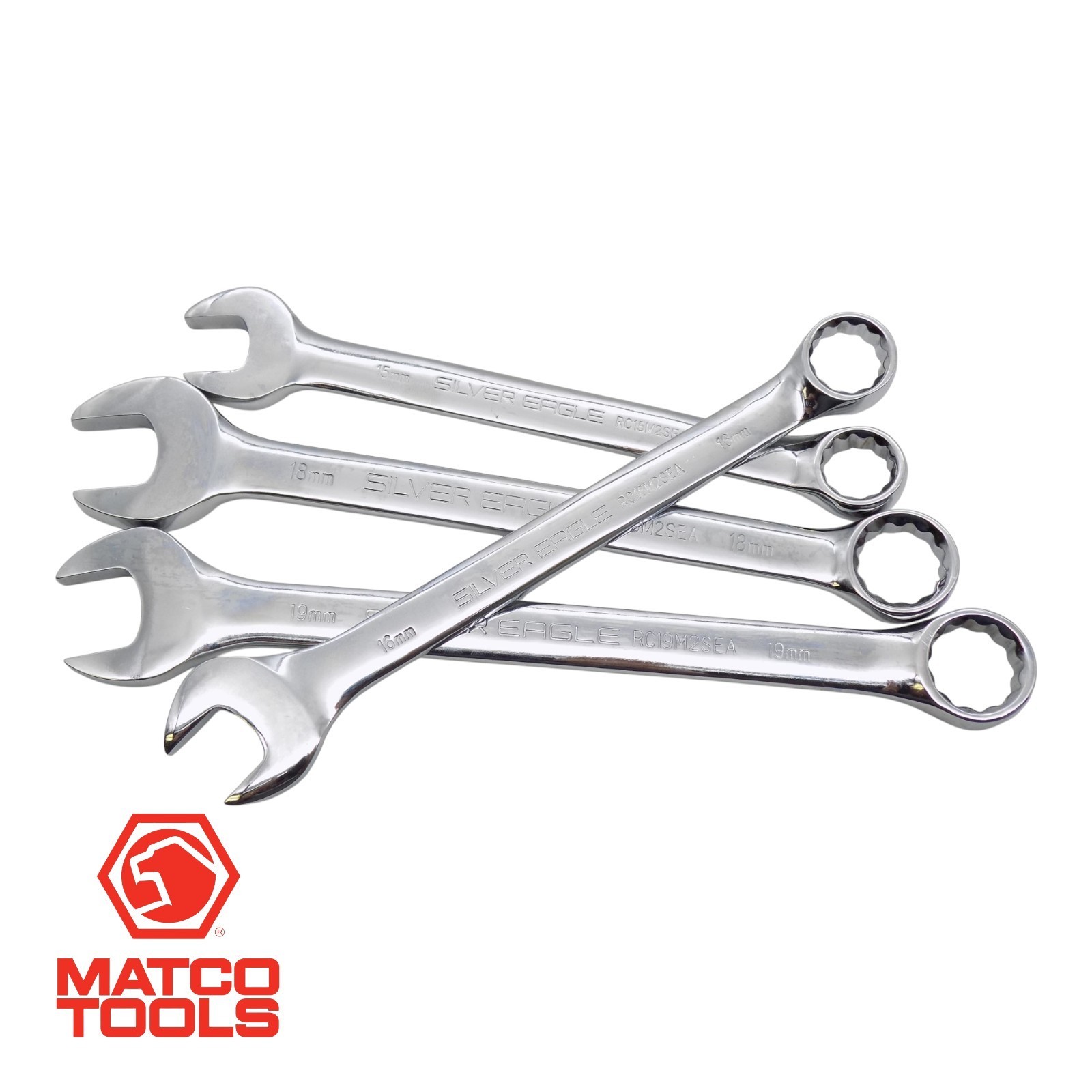 Matco 12 pc. 12 Pt. Metric Combination Wrench Set 8mm-19mm Silver Eagle NOS