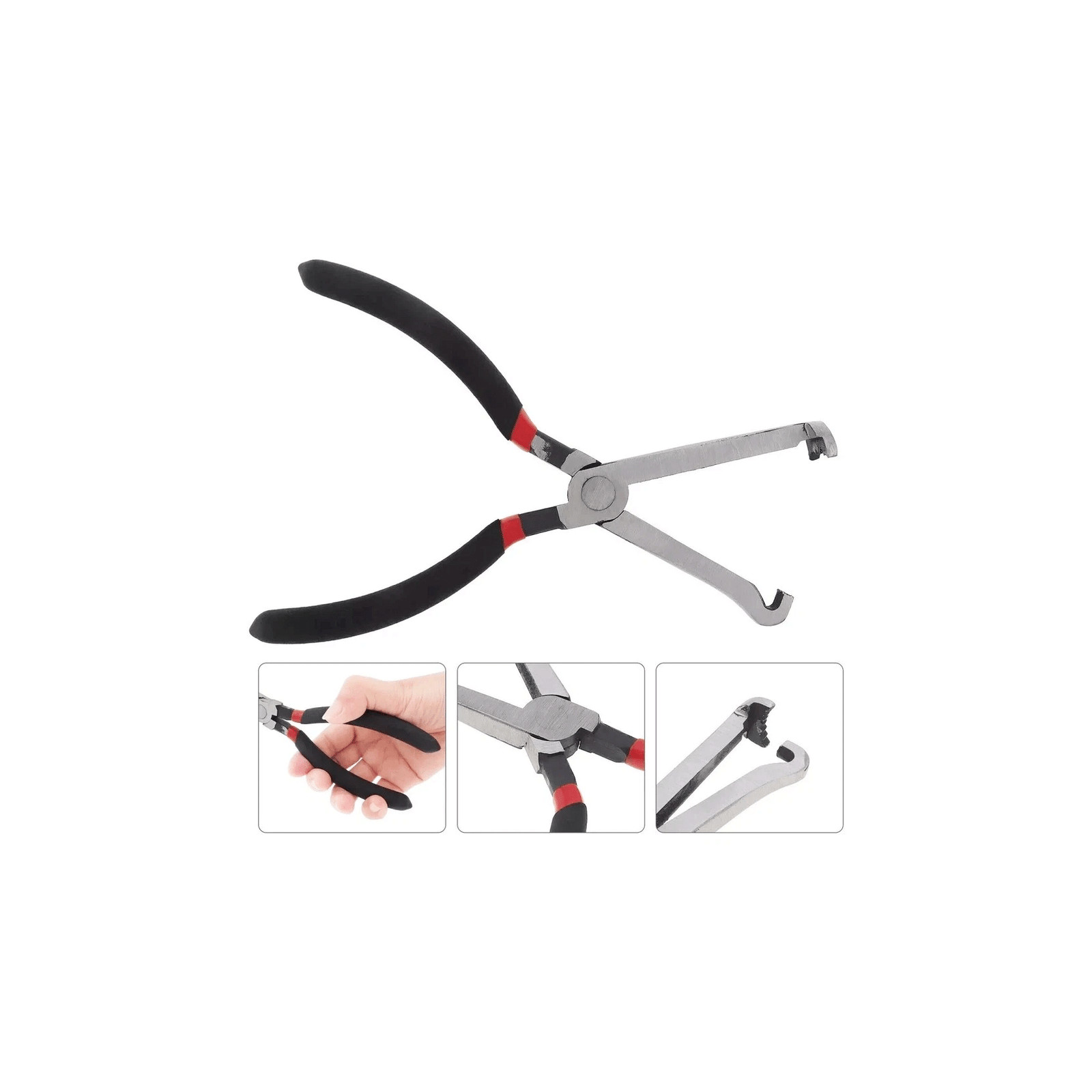 2pc Electrical Disconnect Pliers Set Straight & 60° For Auto Connectors