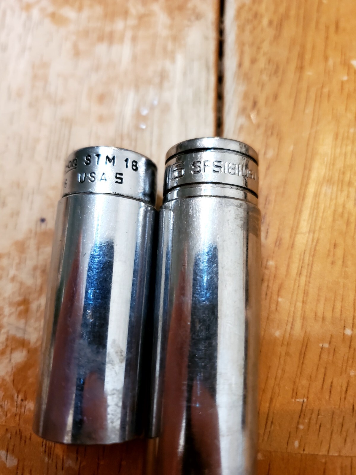 Snap On 1/4 3/8 Drive 9/16 6PT Deep Sockets Lot Of 2