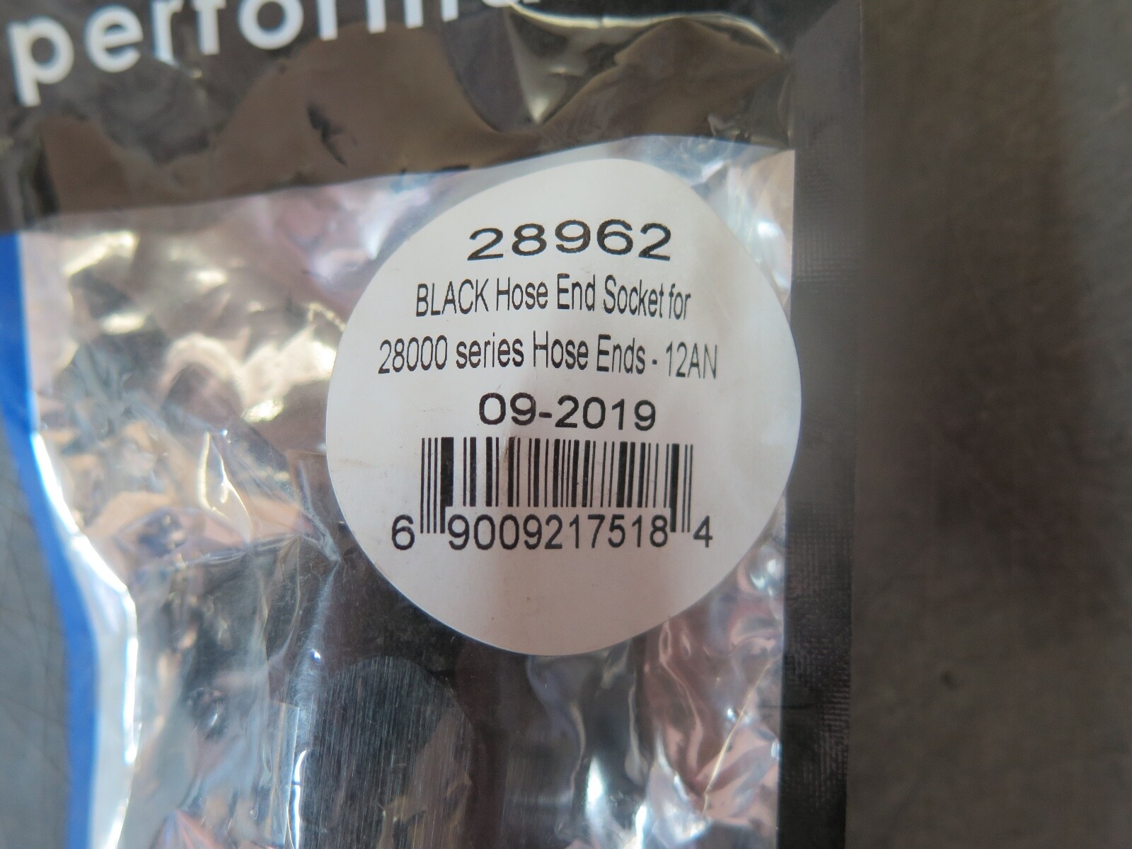 Vibrant Performance 28962 Black Hose End Socket 12AN (3D1-3-1)