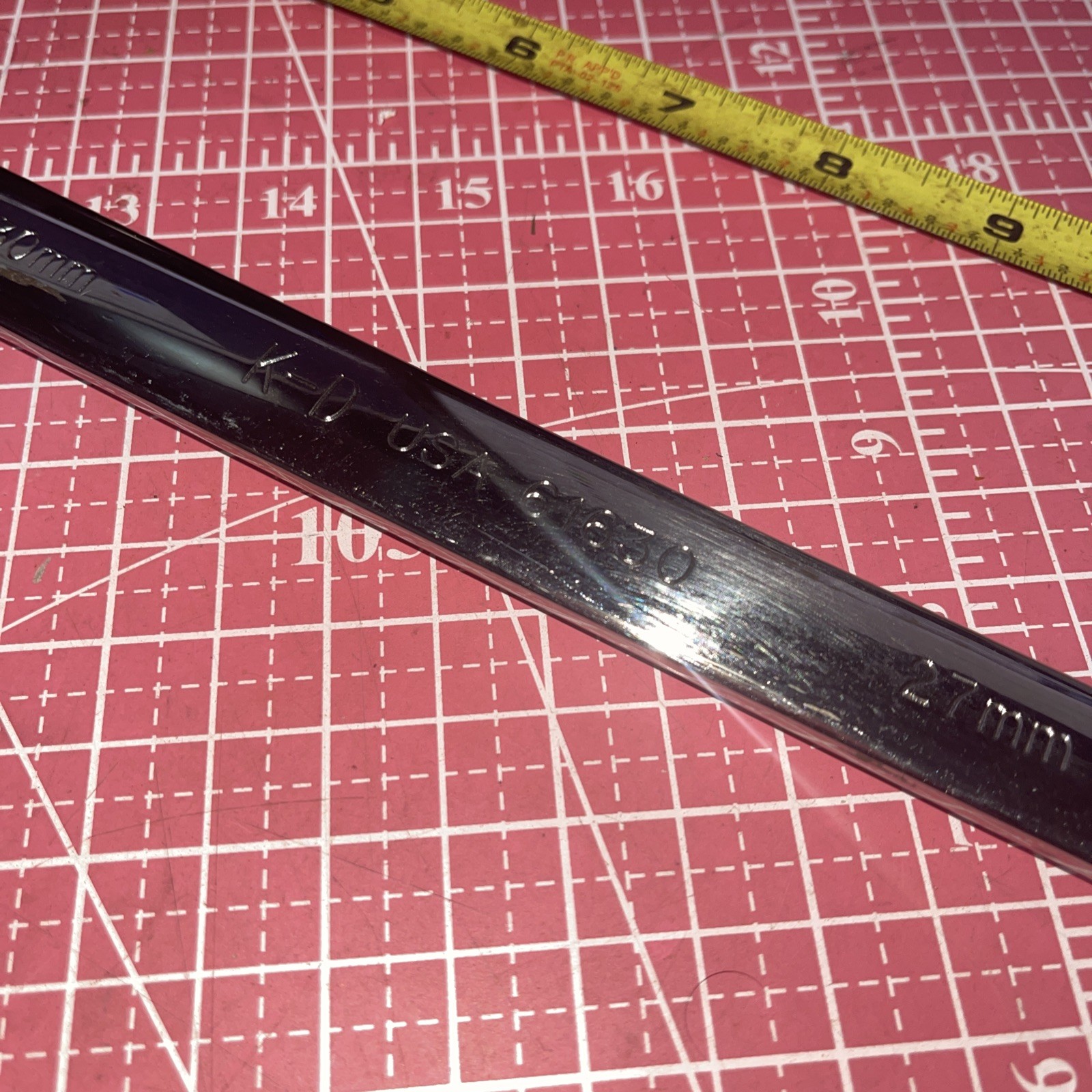 NOS K-D USA 61630 30 x 27 MM Metric Open End Wrench Vintage KD 30MM 27MM
