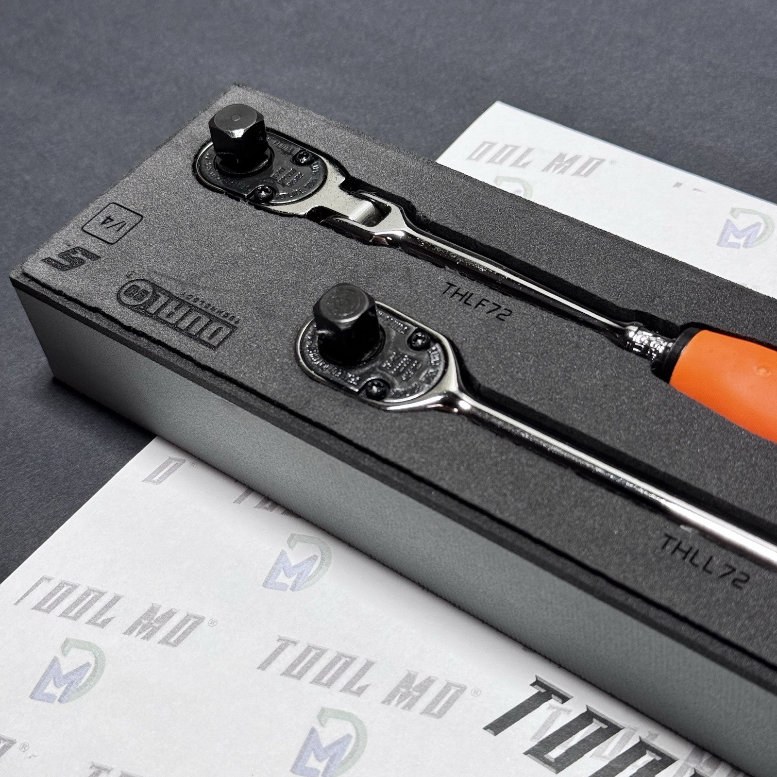 Snap-on Tools USA NEW REVERSE ORANGE Compact 3pc 3/8″ Drive Ratchet Set 103RT05F