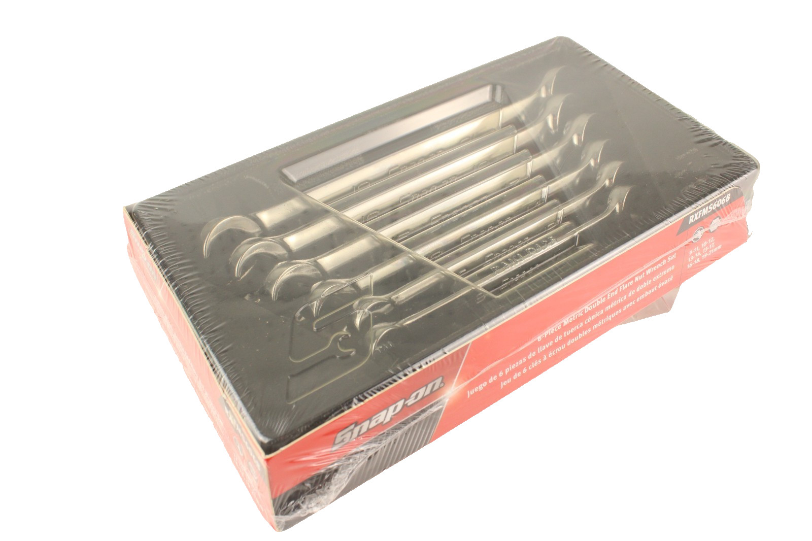 Snap-on New SEALED 6 Pc 6-Point Metric Double End Flare Nut Wrench Set (9–21 mm)