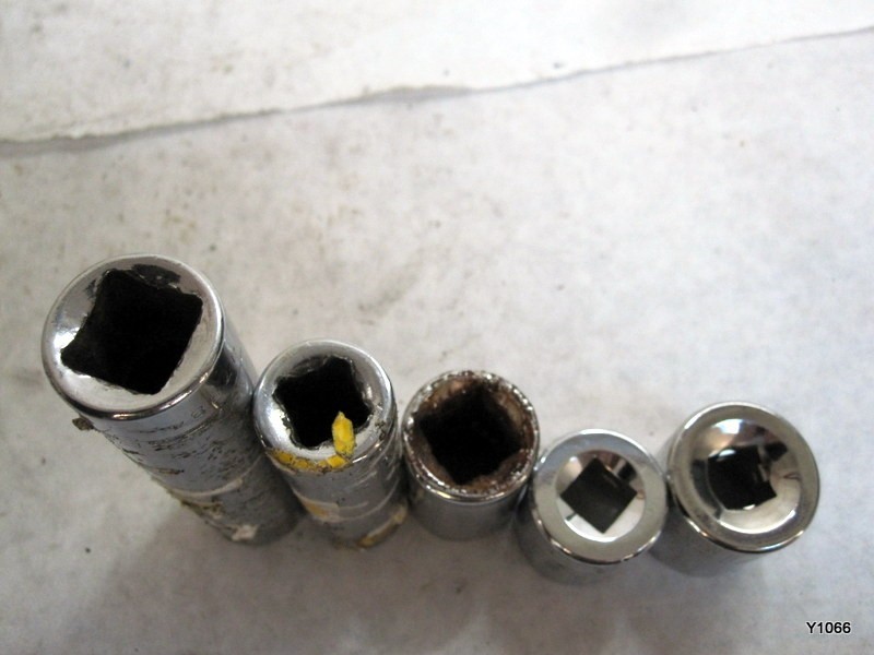 craftsman 7pcs mixed set Sockets with damage see description