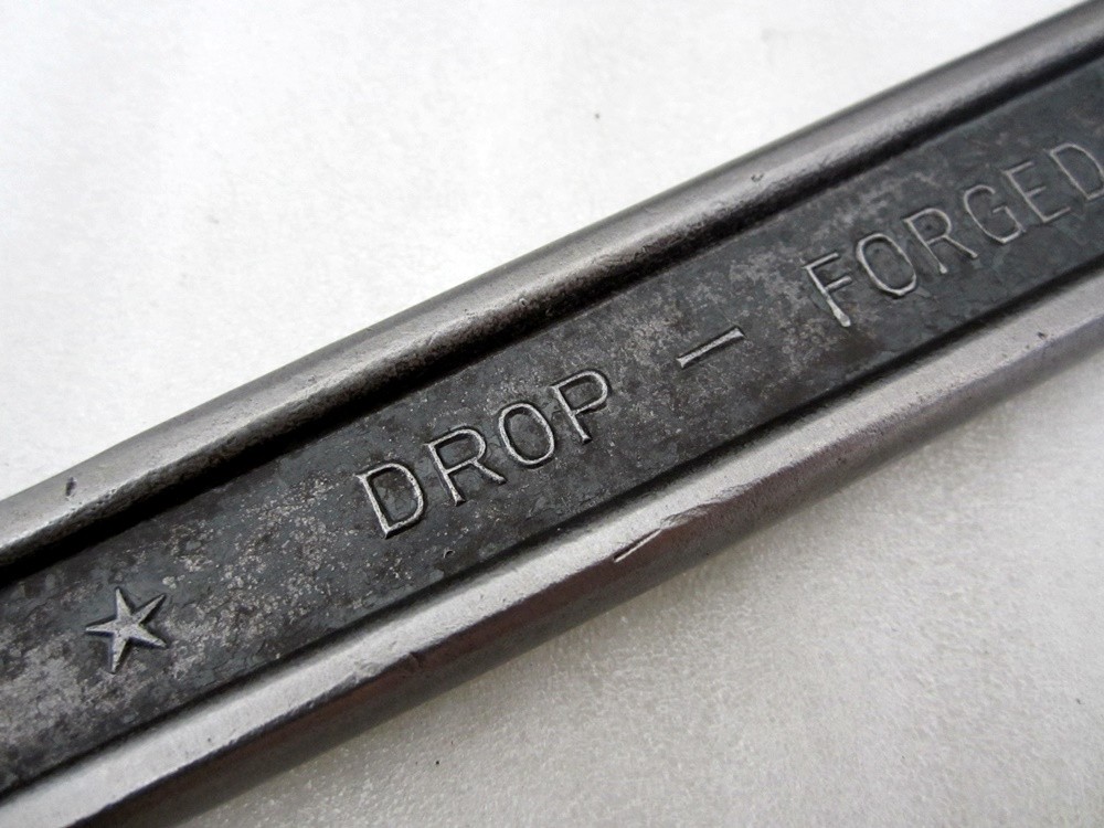 Vintage 12″ German Adjustable Wrench Thick Jaws Made in Germany