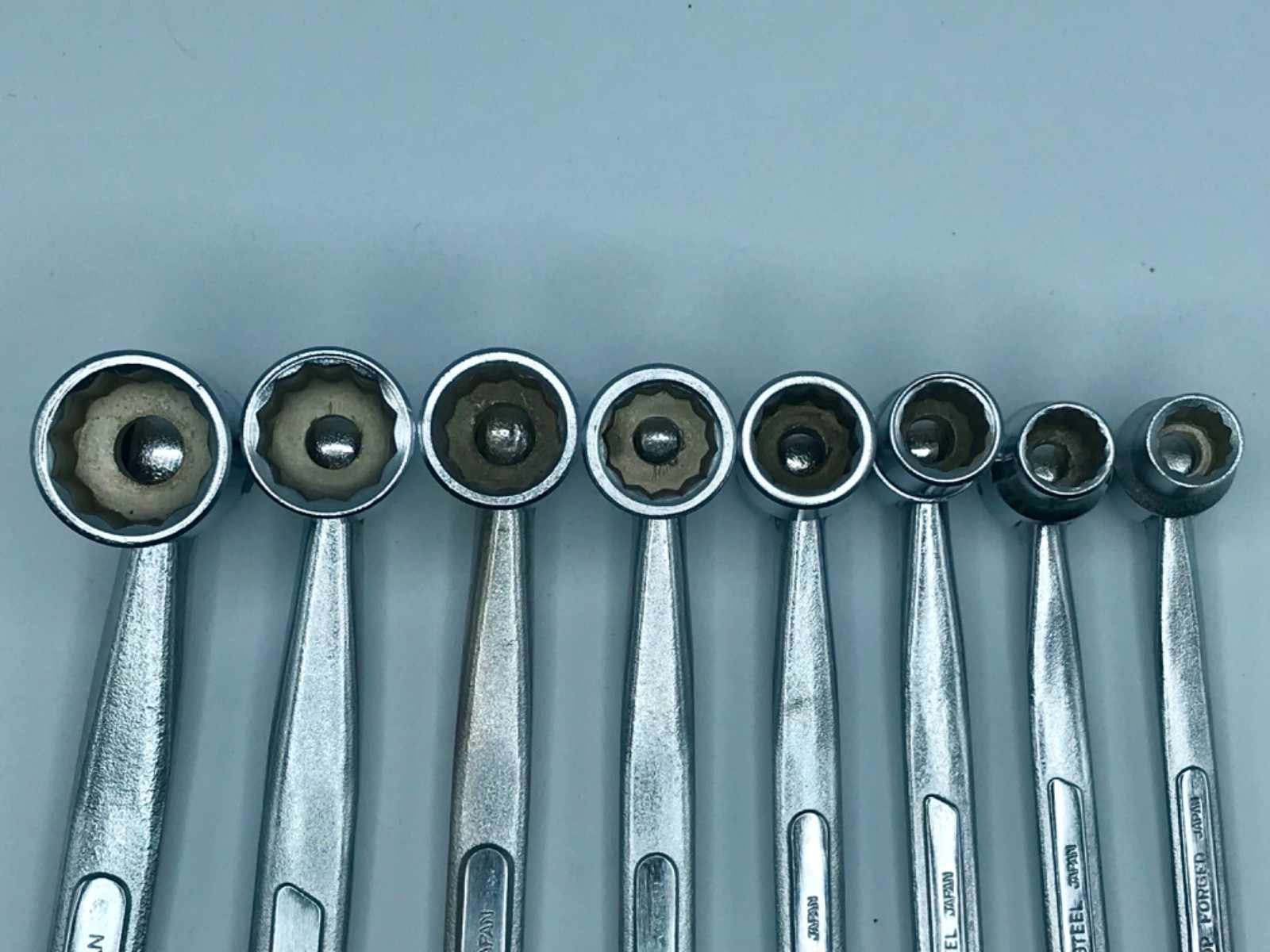 Vintage Truecraft Metric, Saltus, Flex Head, 12 Point, Wrench 8-Piece Lot