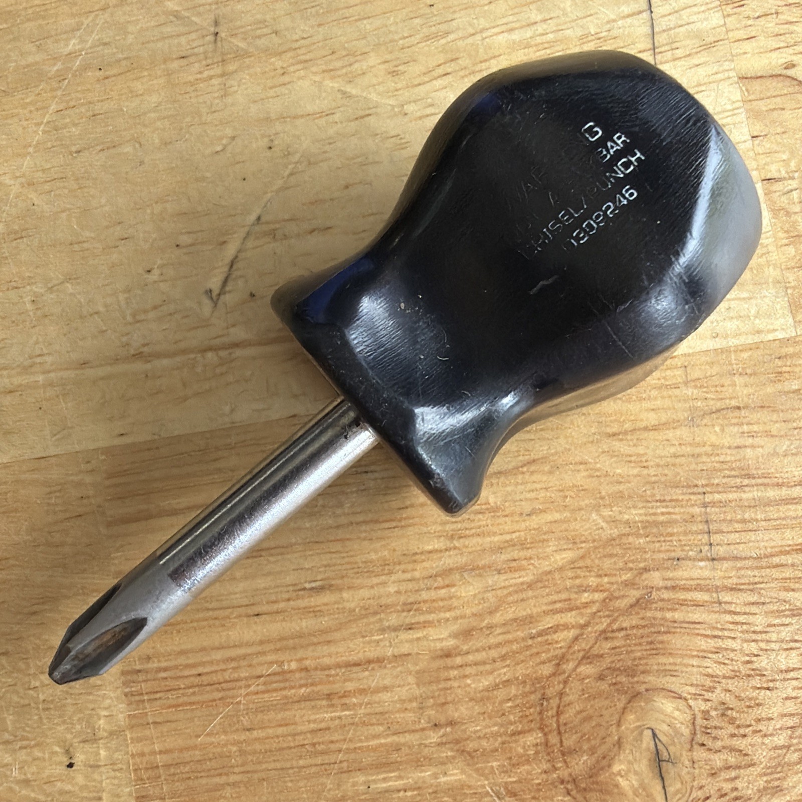Snap On Tools P2 No. 2 Short Stubby Phillips Screwdriver Black Handle SDDP22 USA