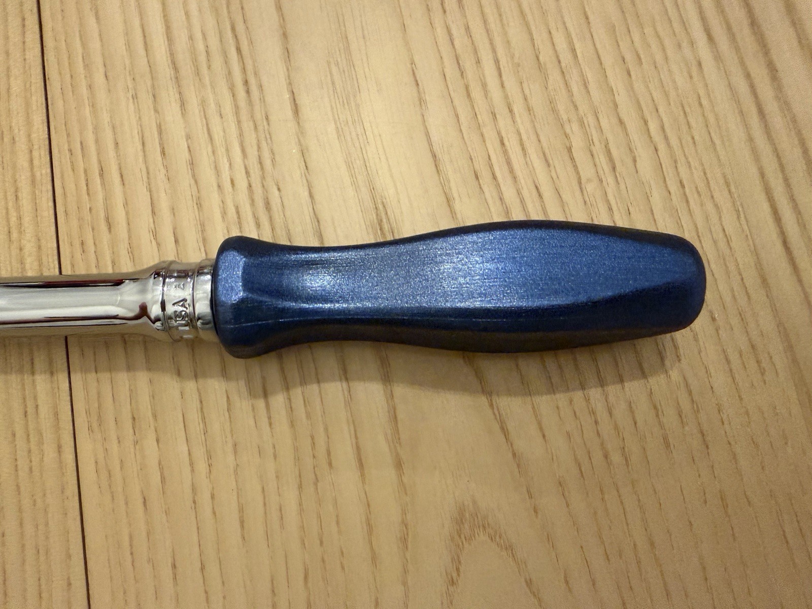 Snap-on 3/8″ Drive Hard Extra-Long Fixed Head Ratchet FHLLD80MB – Power Blue
